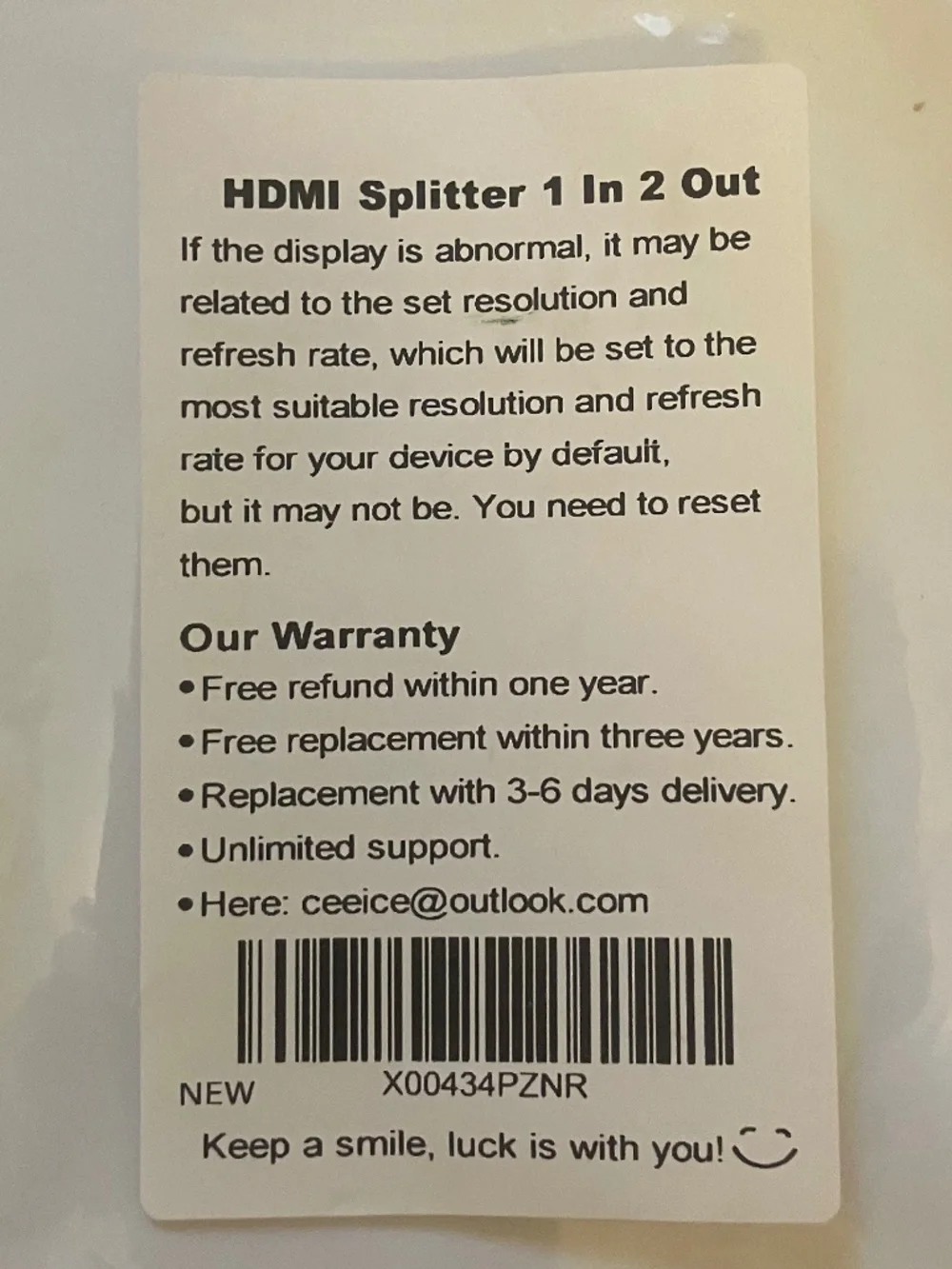 New HDMI 4K Splitter 1 in 2 Out
